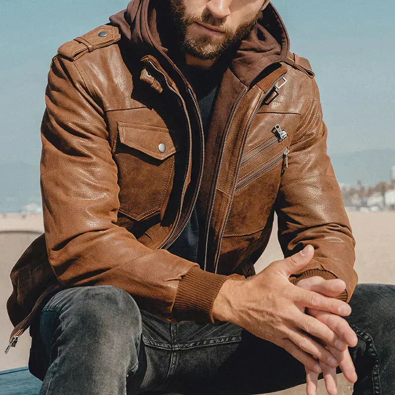 Charles - Trendy Leather Winter Jacket for Men