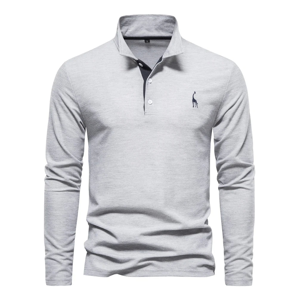 Men’s Long Sleeve Polo Shirt | Designer