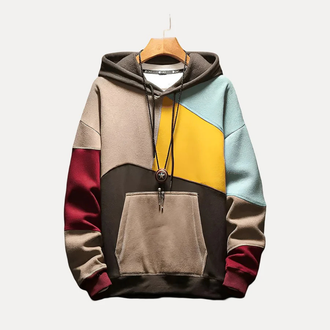 Men’s Longline Colour Block Hoodie | Casual