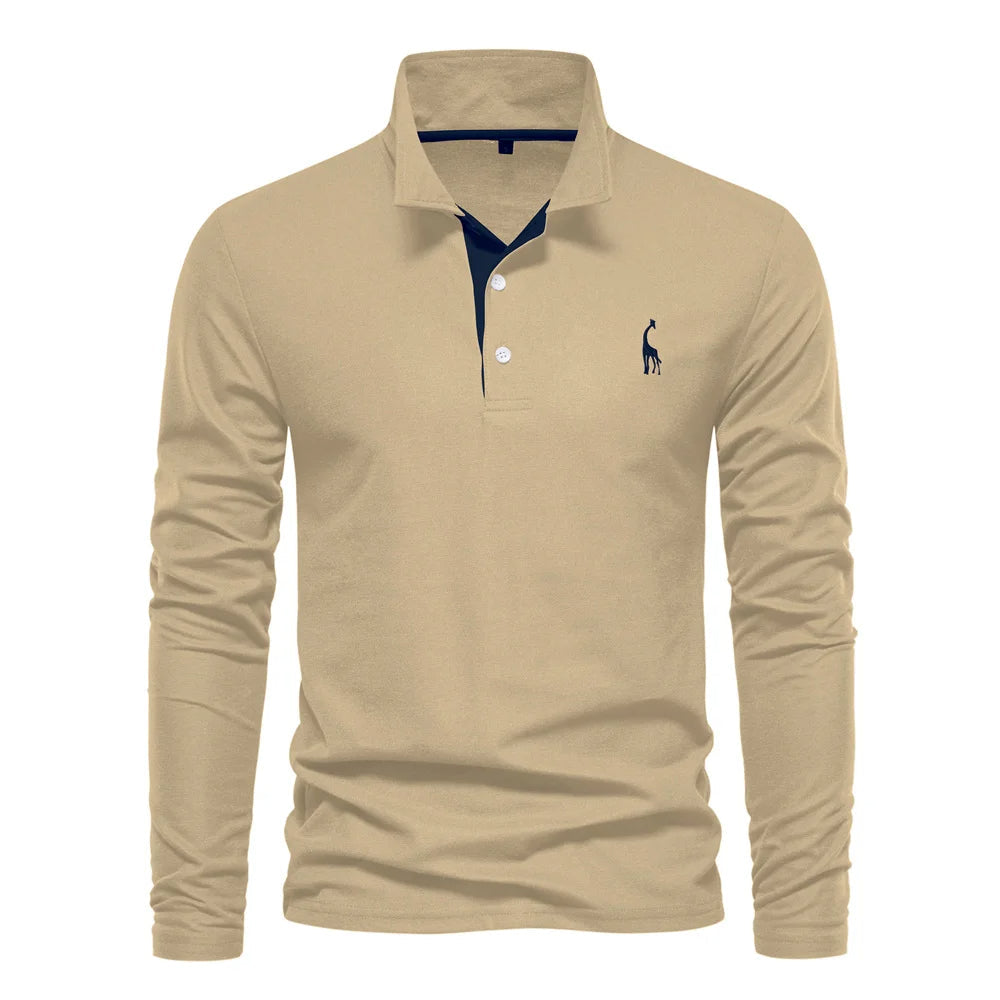 Men’s Long Sleeve Polo Shirt | Designer