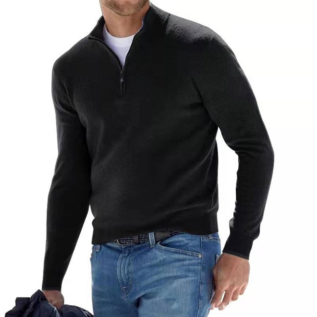 Men’s Zip Neck Jumper | Long