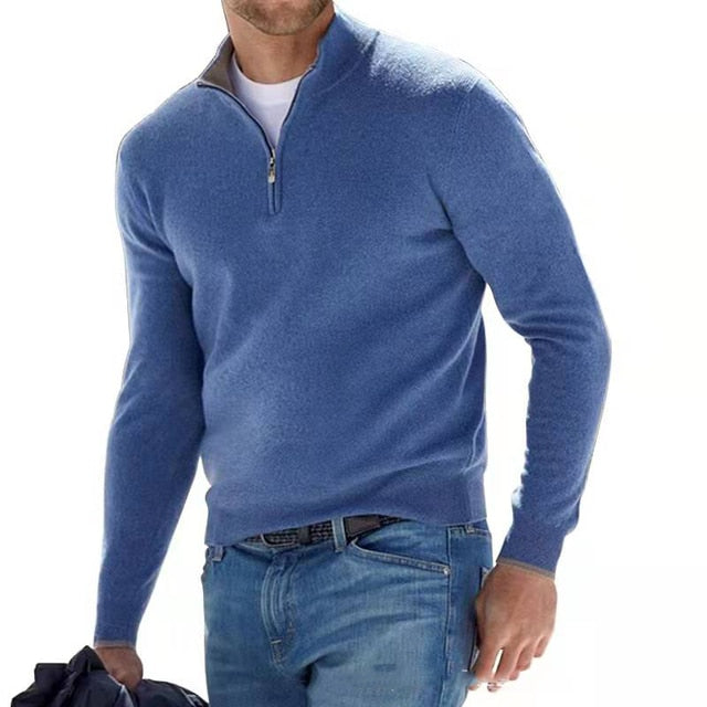 Men’s Zip Neck Jumper | Long