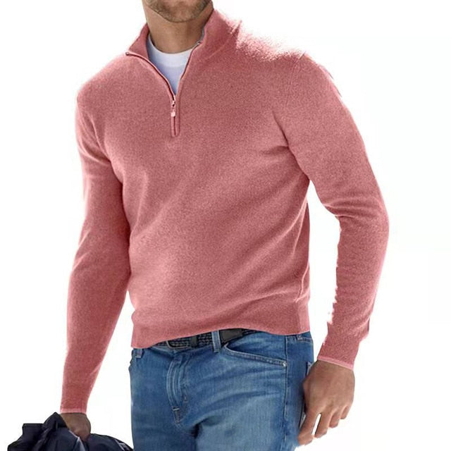 Men’s Zip Neck Jumper | Long