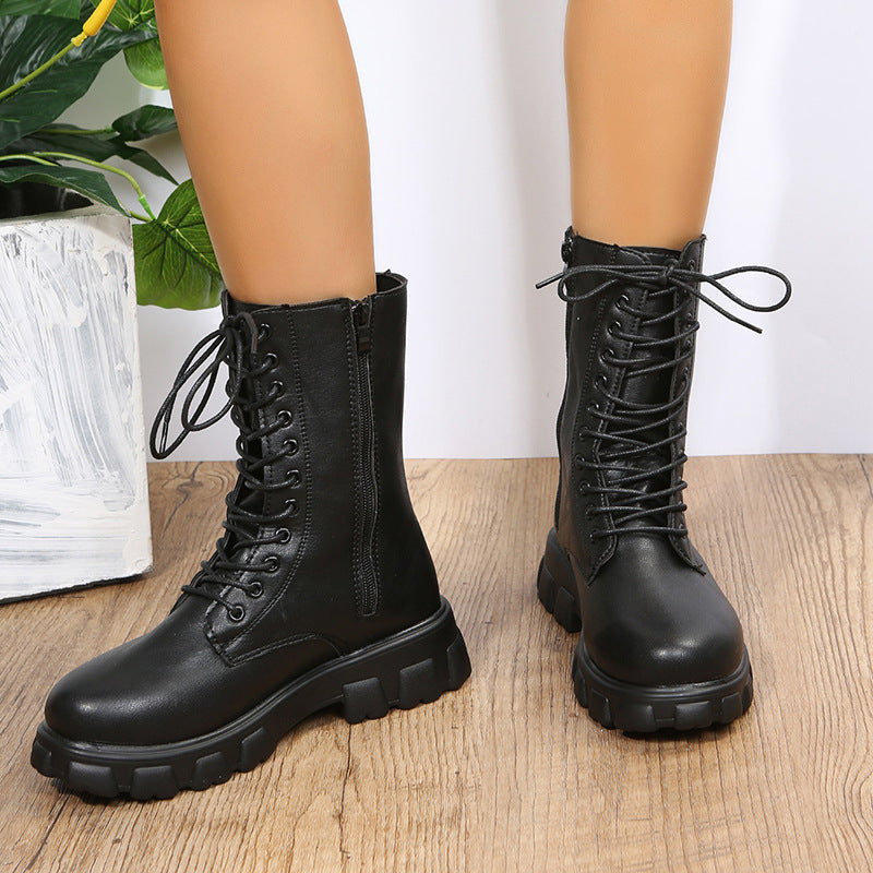 Women’s Platform Lace-Up Boots | Winter