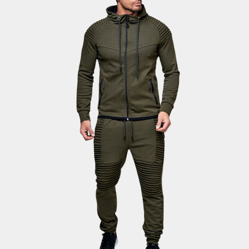 Men’s Ribbed Tracksuit | Hooded