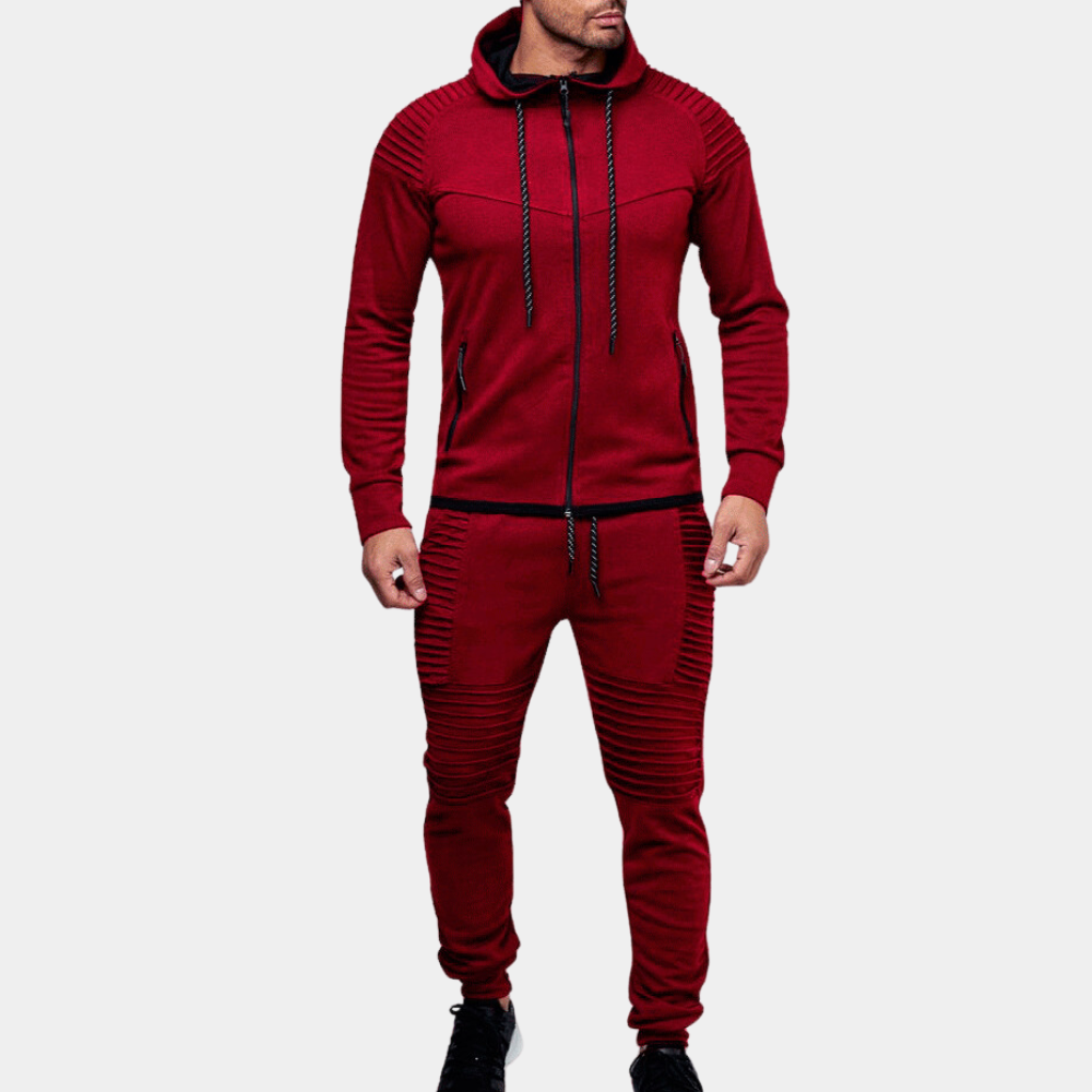 Men’s Ribbed Tracksuit | Hooded