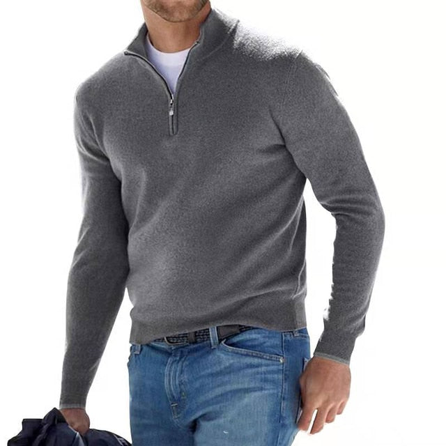 Men’s Zip Neck Jumper | Long