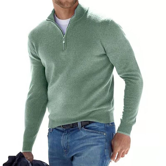 Men’s Zip Neck Jumper | Long