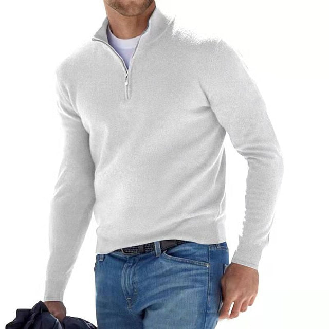 Men’s Zip Neck Jumper | Long