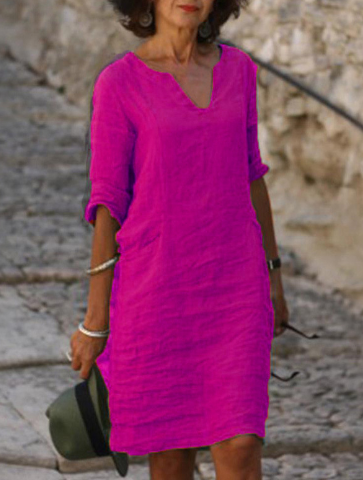 Women’s Casual V-Neck Dress | Summer