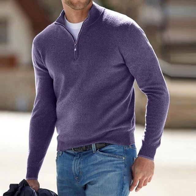 Men’s Zip Neck Jumper | Long