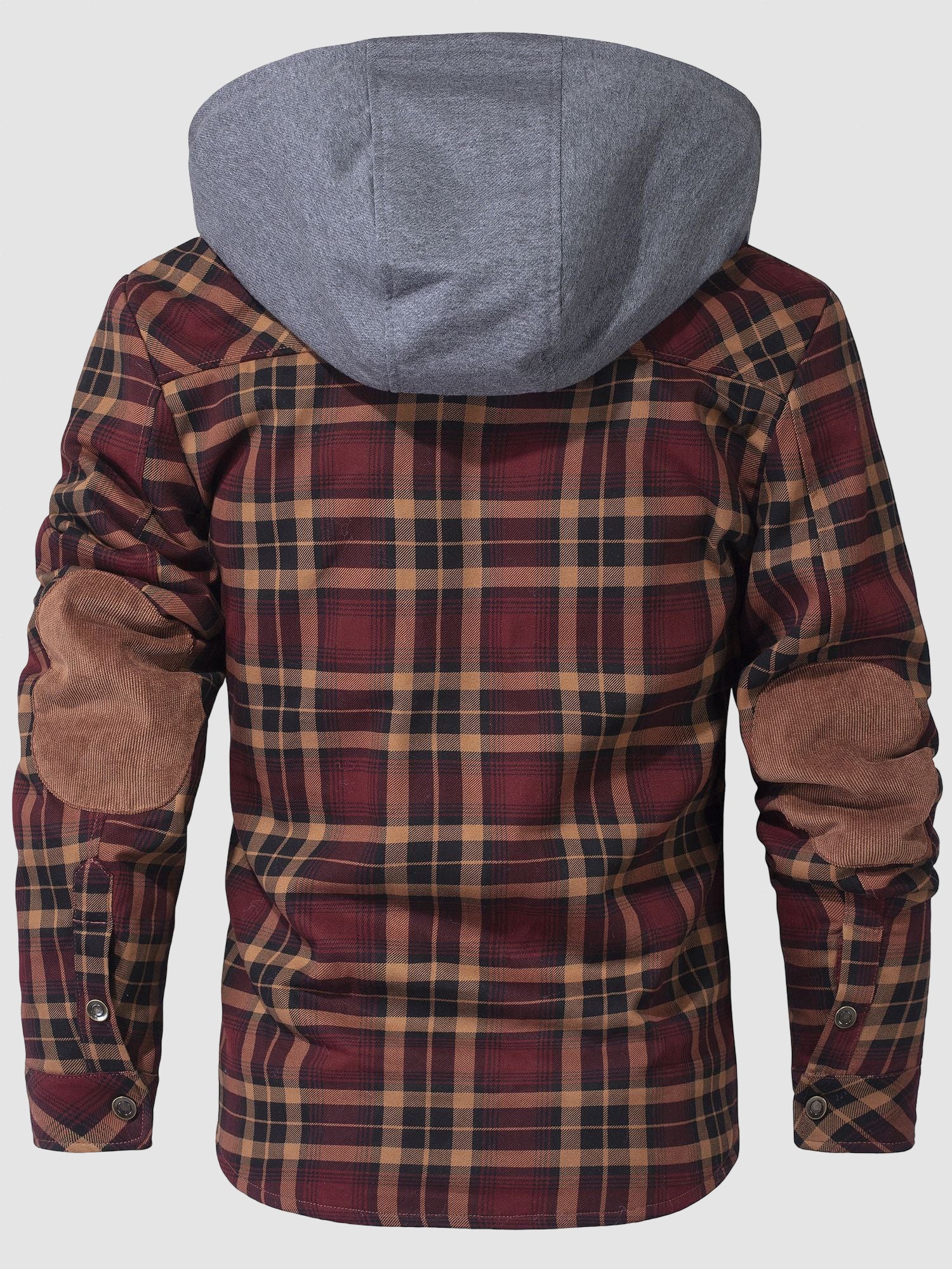 Men’s Hooded Fleece Lined Shirt Jacket for Winter