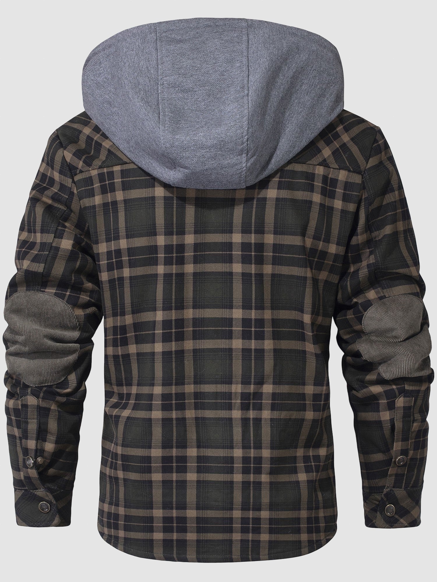 Men’s Hooded Fleece Lined Shirt Jacket for Winter