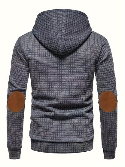 Men's Textured Waffle Hoodie - YZ8M3N5