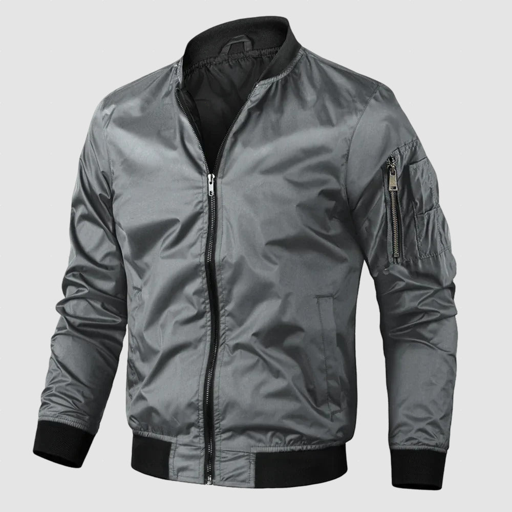 Men’s Lightweight Bomber Jacket | Casual Nylon Jacket for Spring