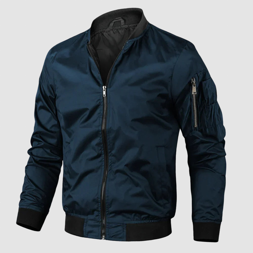 Men’s Lightweight Bomber Jacket | Casual Nylon Jacket for Spring