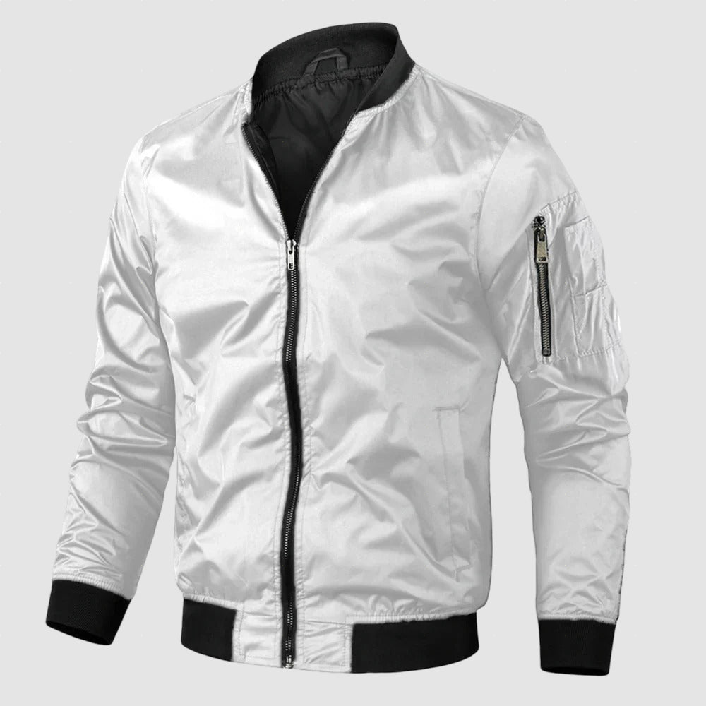 Men’s Lightweight Bomber Jacket | Casual Nylon Jacket for Spring