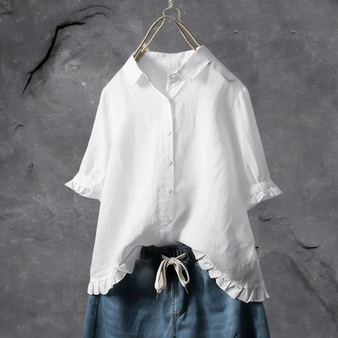 Women’s Ruffled Button Blouse | Tunic