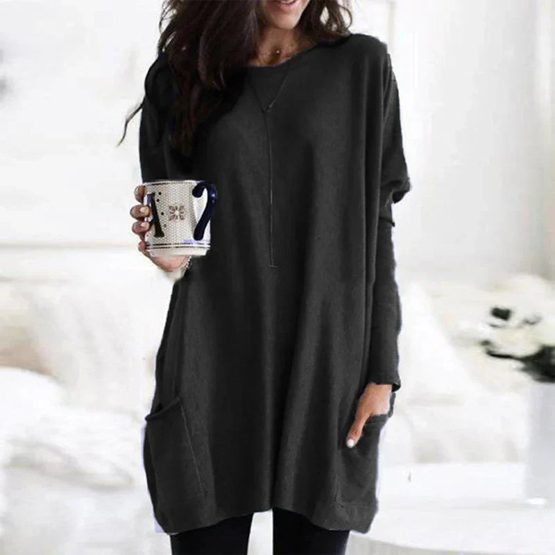 Women's Cotton Knit Jumper Dress for Winter