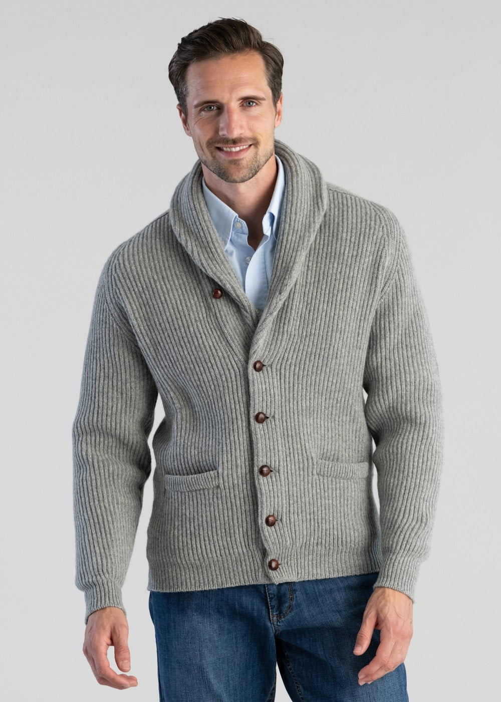 Men’s Wool Knit Cardigan for Winter