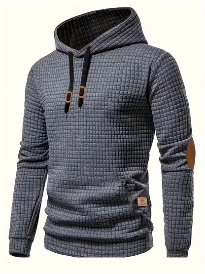 Men's Textured Waffle Hoodie - YZ8M3N5