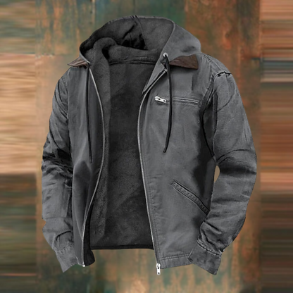 Men's Winter Jacket with Fleece and Waterproof Design 3B7K1L9