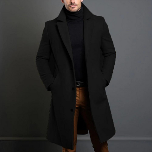 Men's Elegant and Cozy Long Winter Jacket Wool 7G2K8R9