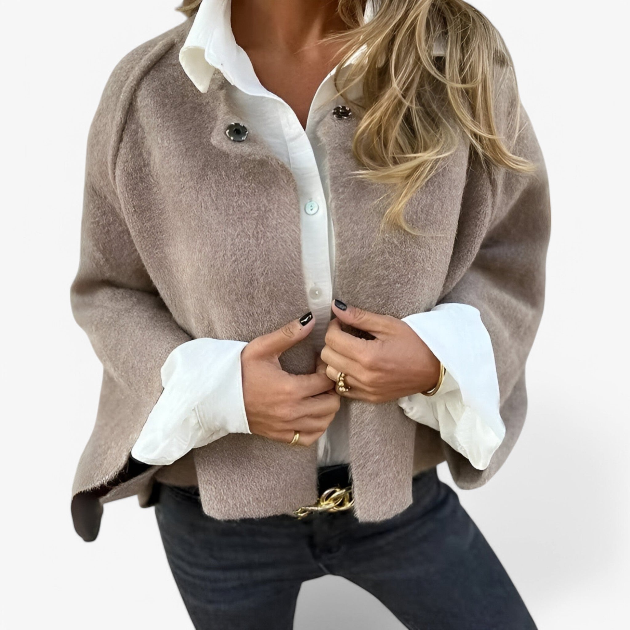 Women’s Wool Blend Short Jacket for Winter