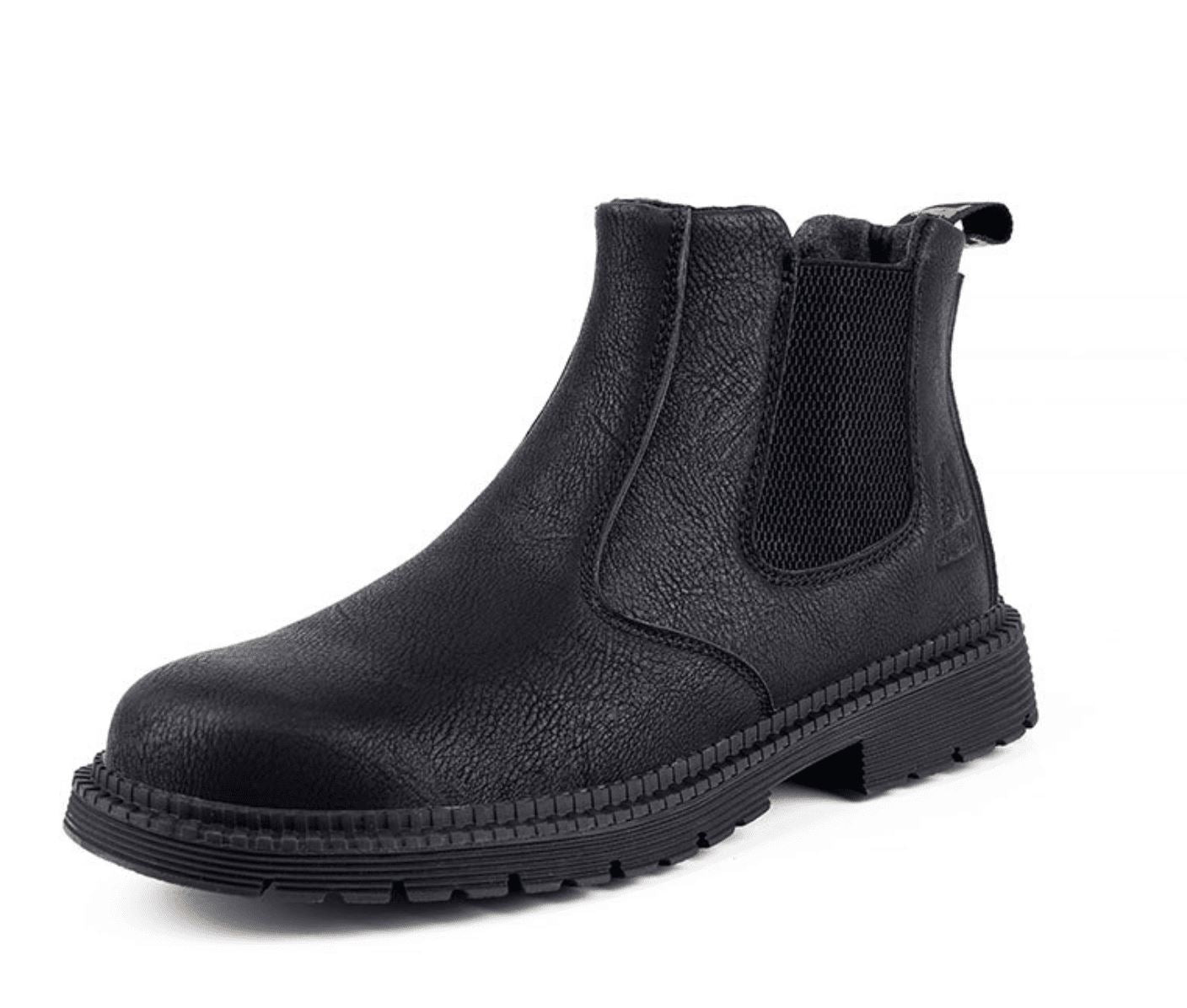 Men’s Leather Ankle Boots with Chunky Sole for Winter