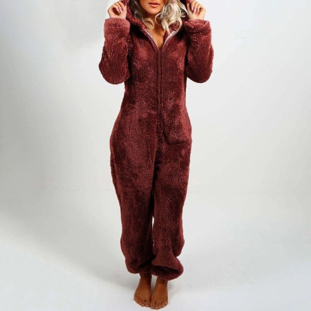 Women’s Fleece Hooded Onesie Pyjama for Winter