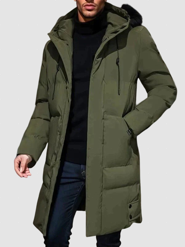 Men’s Long Down Puffer Coat for Winter