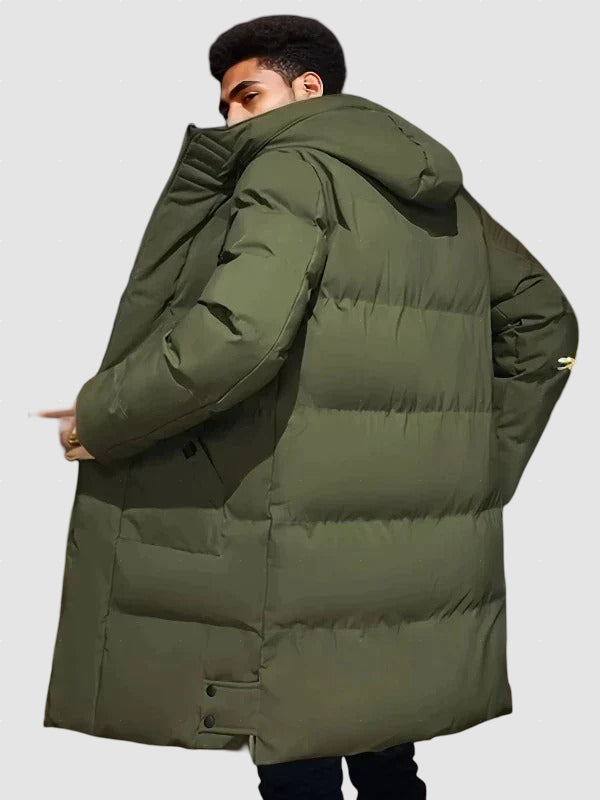 Men’s Long Down Puffer Coat for Winter