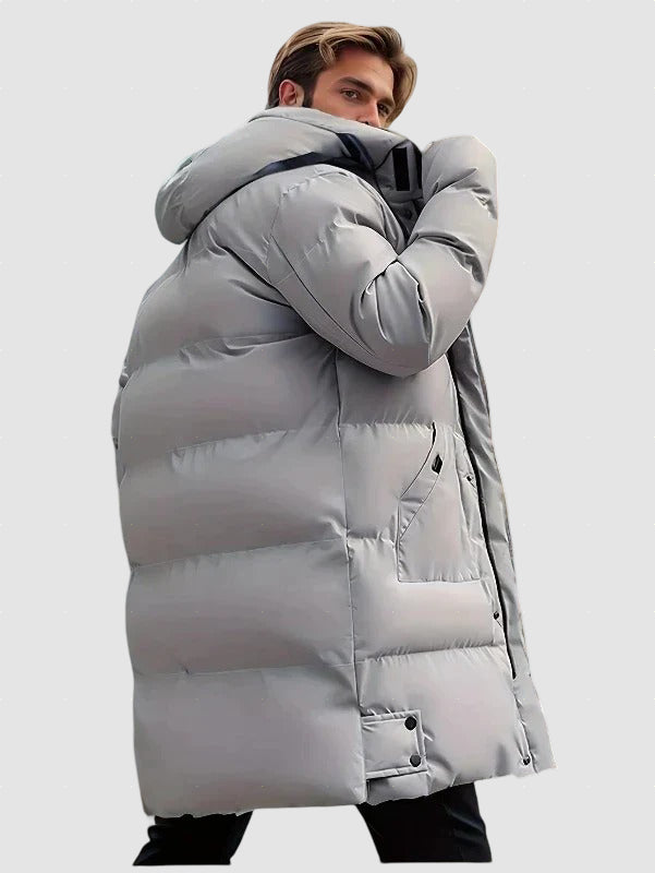 Men’s Long Down Puffer Coat for Winter