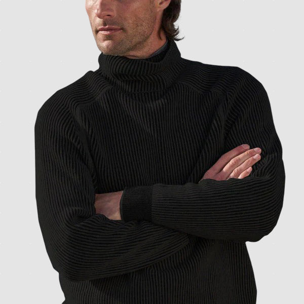 Men’s Merino Wool Roll Neck Jumper for Winter