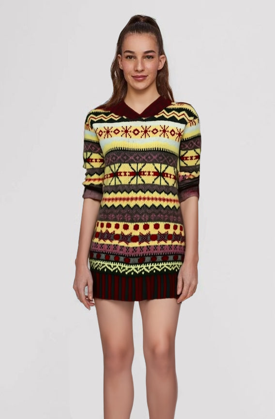 Women's Wool Knitted Jumper Dress Winter
