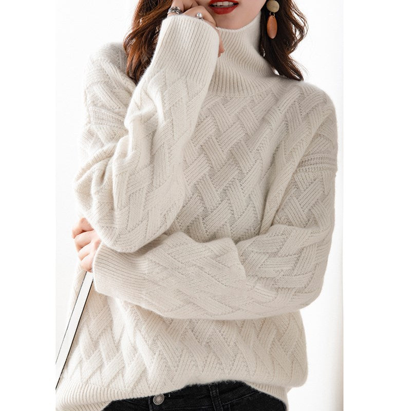 Women’s Wool Turtleneck Knit Jumper for Winter