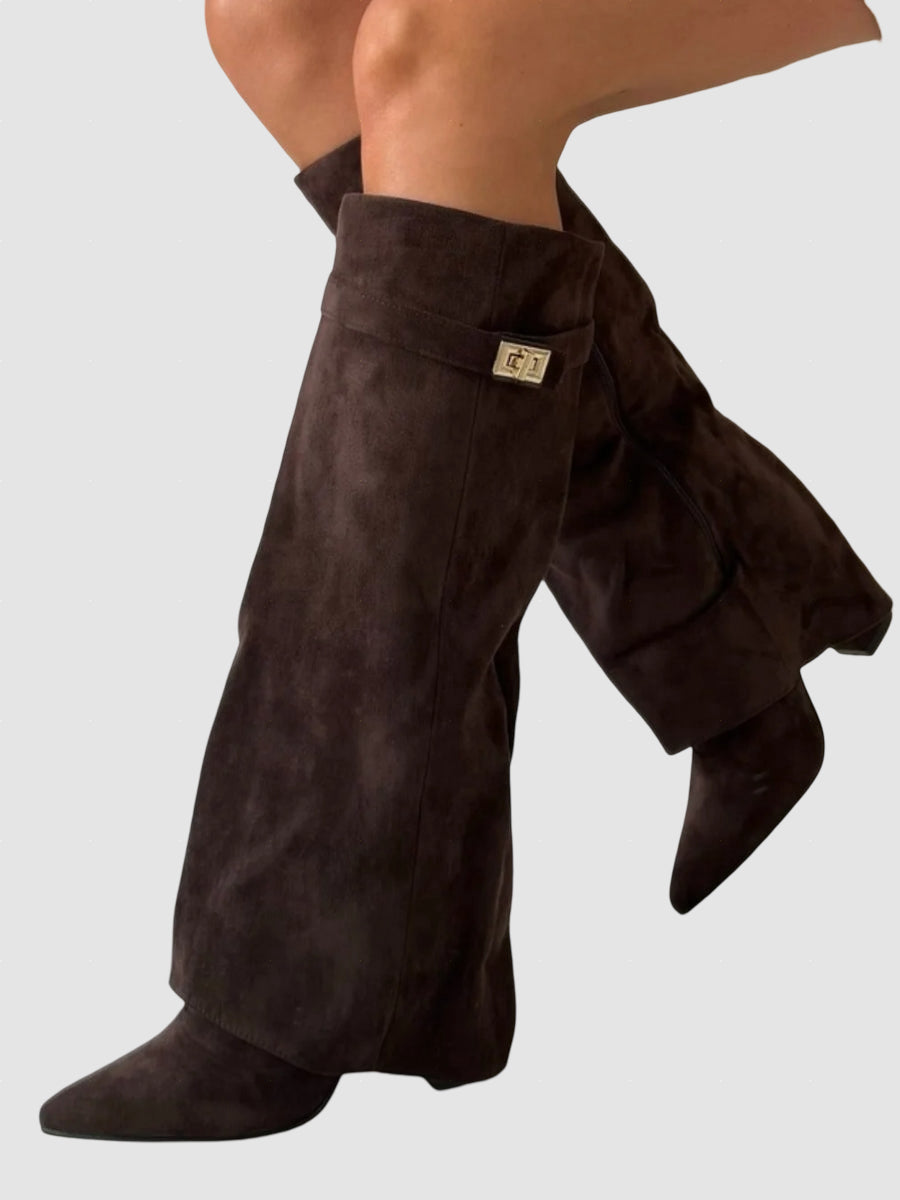 Women’s Suede Knee-High Boots | Winter Comfort Footwear