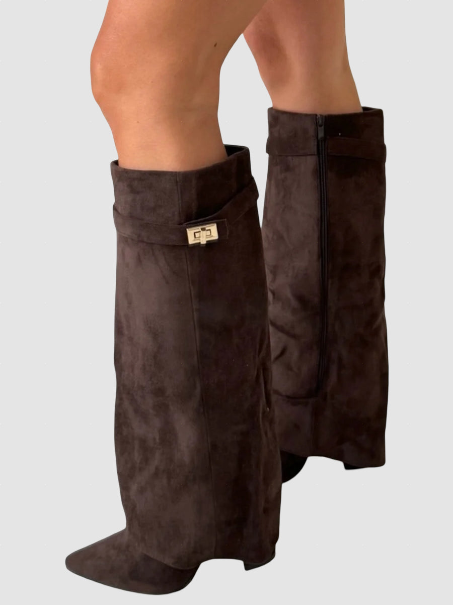 Women’s Suede Knee-High Boots | Winter Comfort Footwear