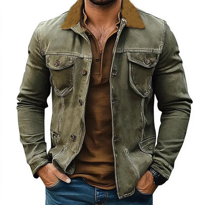 Men's Distressed Denim Jacket 8H4K1M2B9