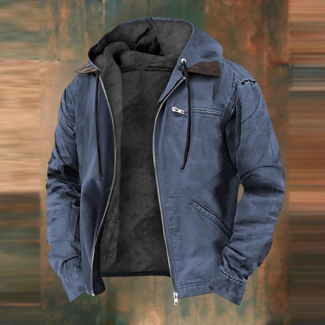 Men's Winter Jacket with Fleece and Waterproof Design 3B7K1L9