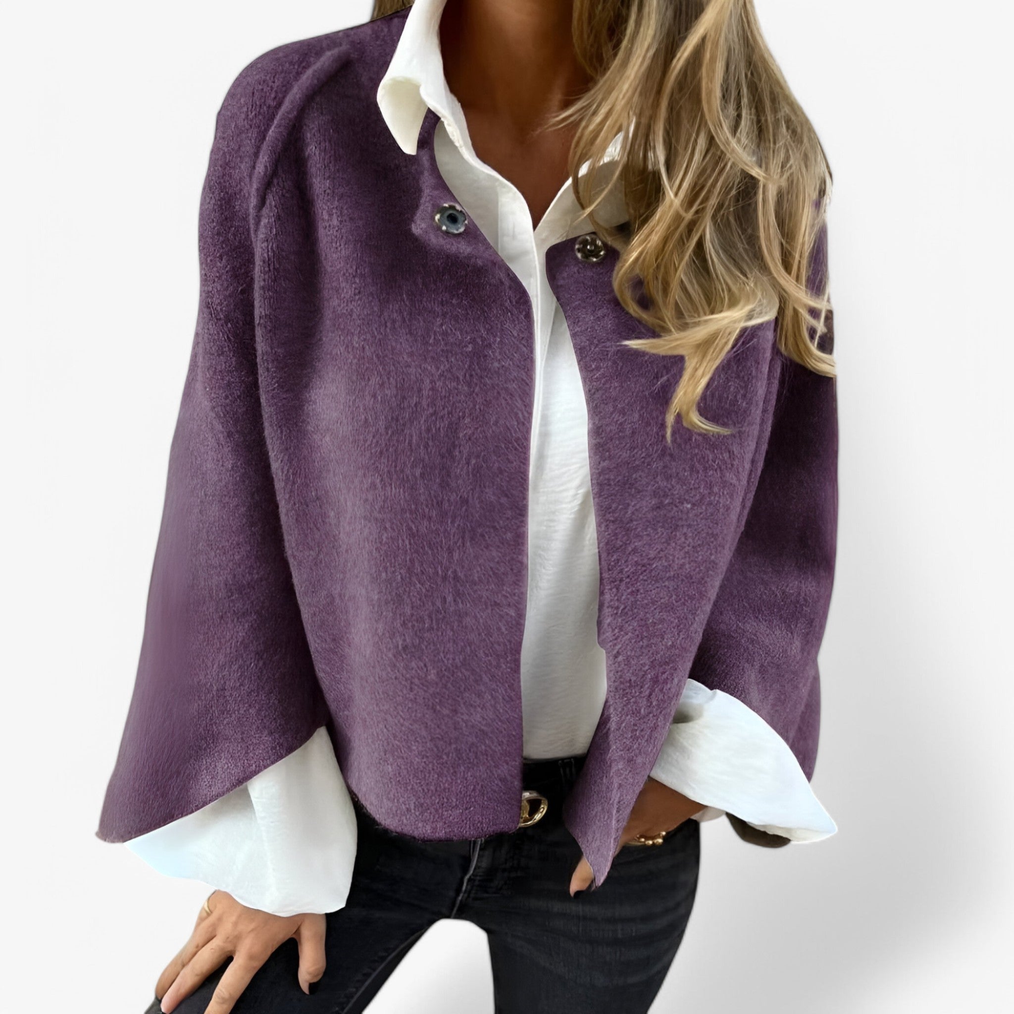 Women’s Wool Blend Short Jacket for Winter