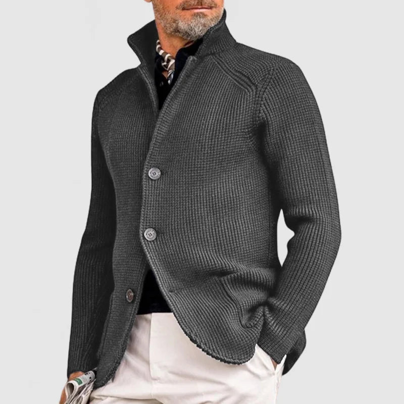 Men’s Wool Knit Cardigan Jacket for Winter