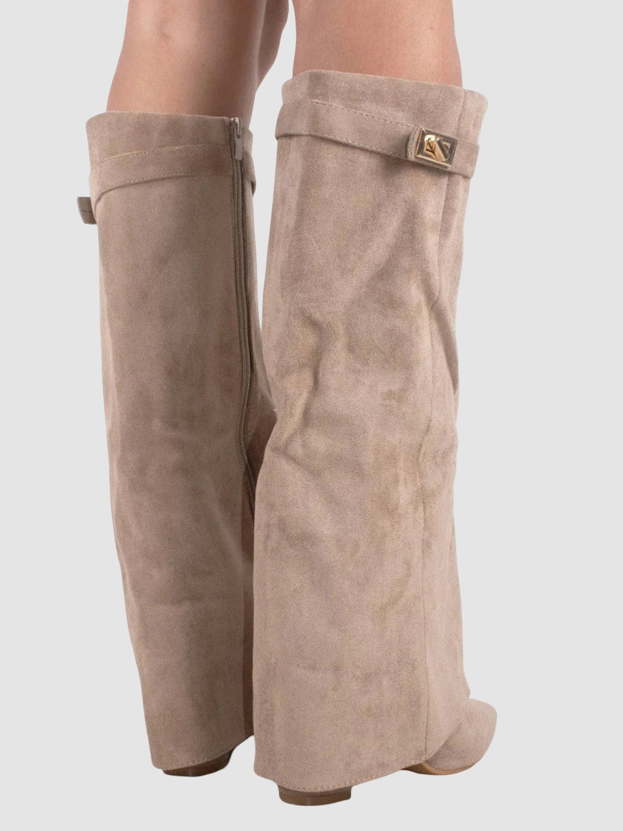 Women’s Suede Knee-High Boots | Winter Comfort Footwear