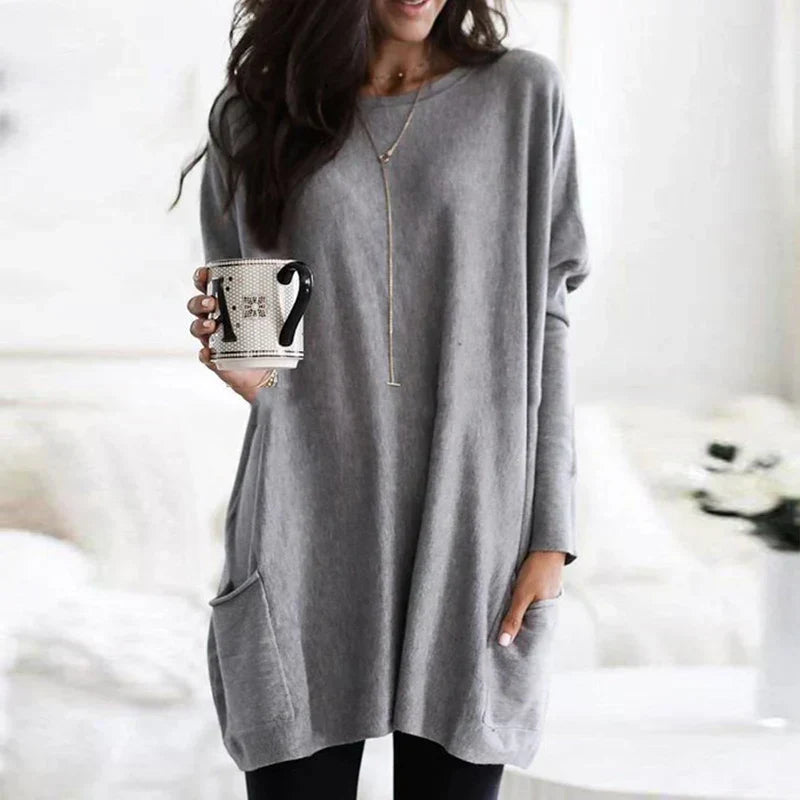 Women's Cotton Knit Jumper Dress for Winter