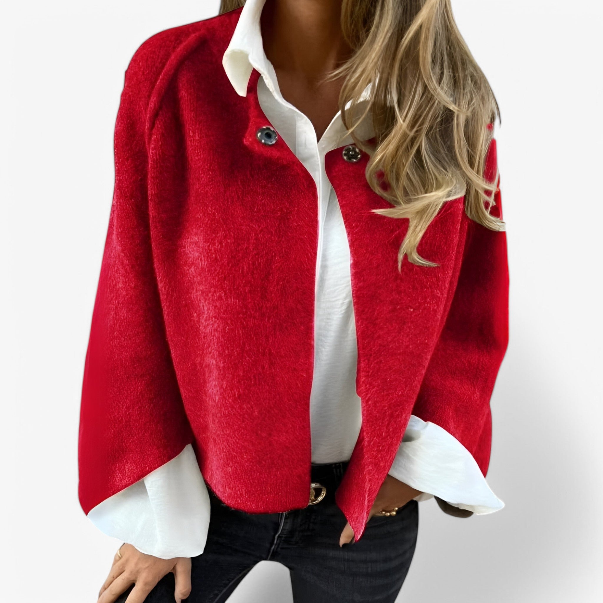 Women’s Wool Blend Short Jacket for Winter