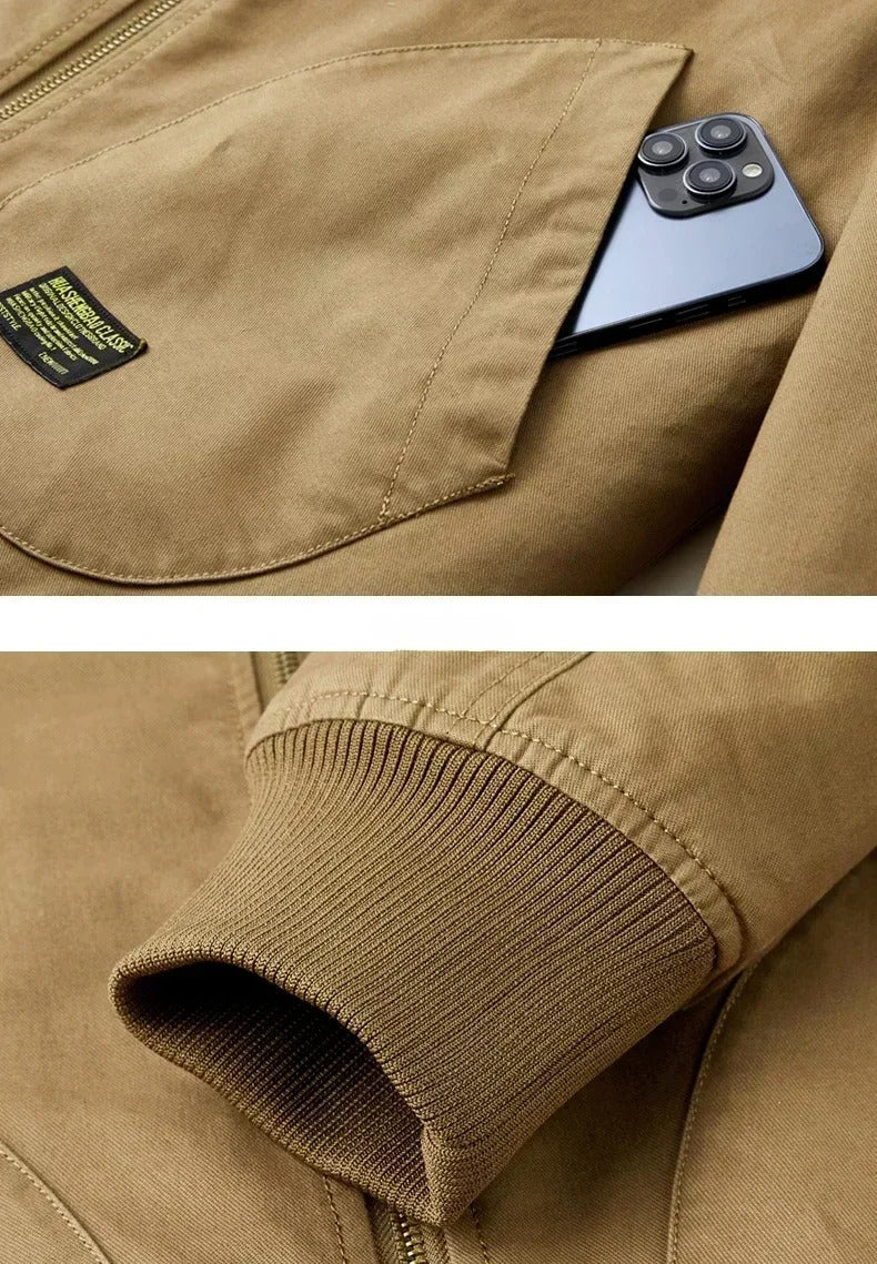 Men’s Fleece Lined Bomber Jacket for Winter