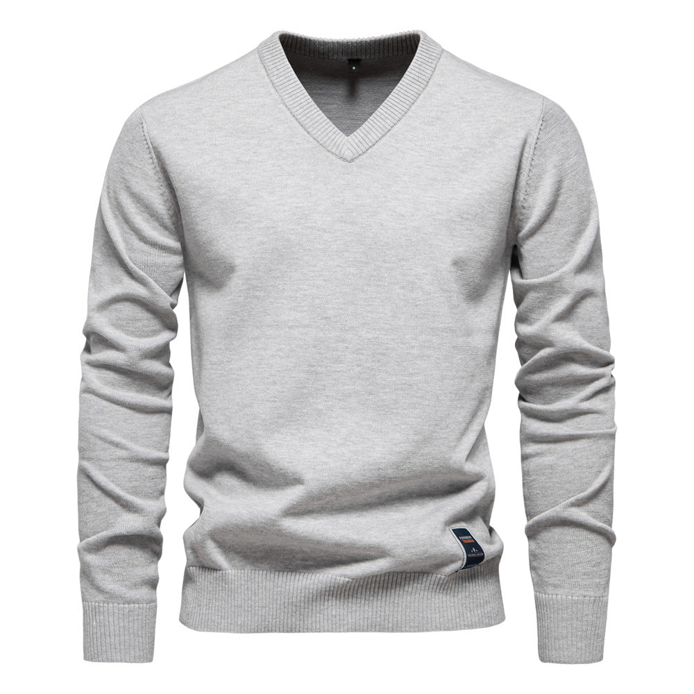 Men’s Wool V Neck Jumper for Winter Everyday Wear