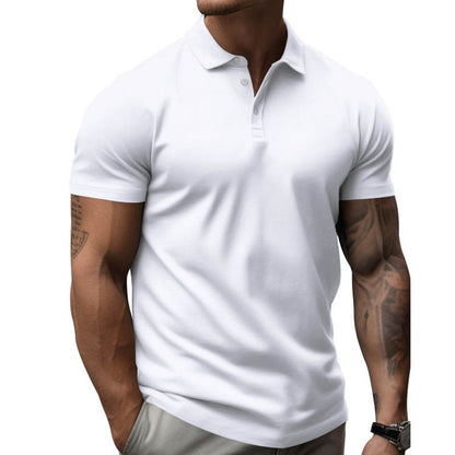 Men's Classic Fit Short Sleeve Polo Shirt in Solid Colors 12345678