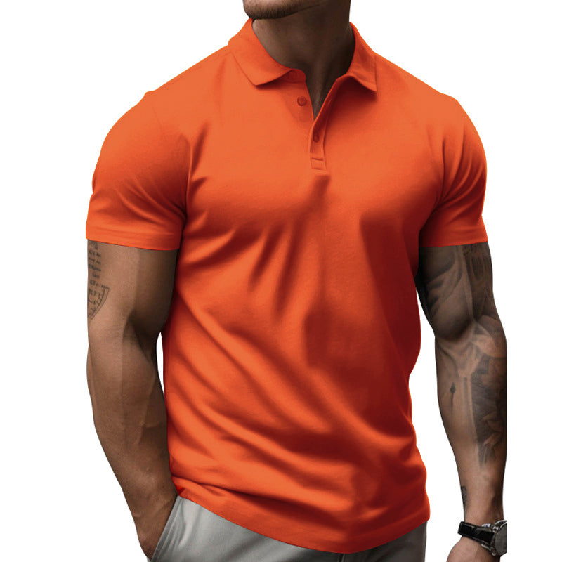 Men's Classic Fit Short Sleeve Polo Shirt in Solid Colors 12345678