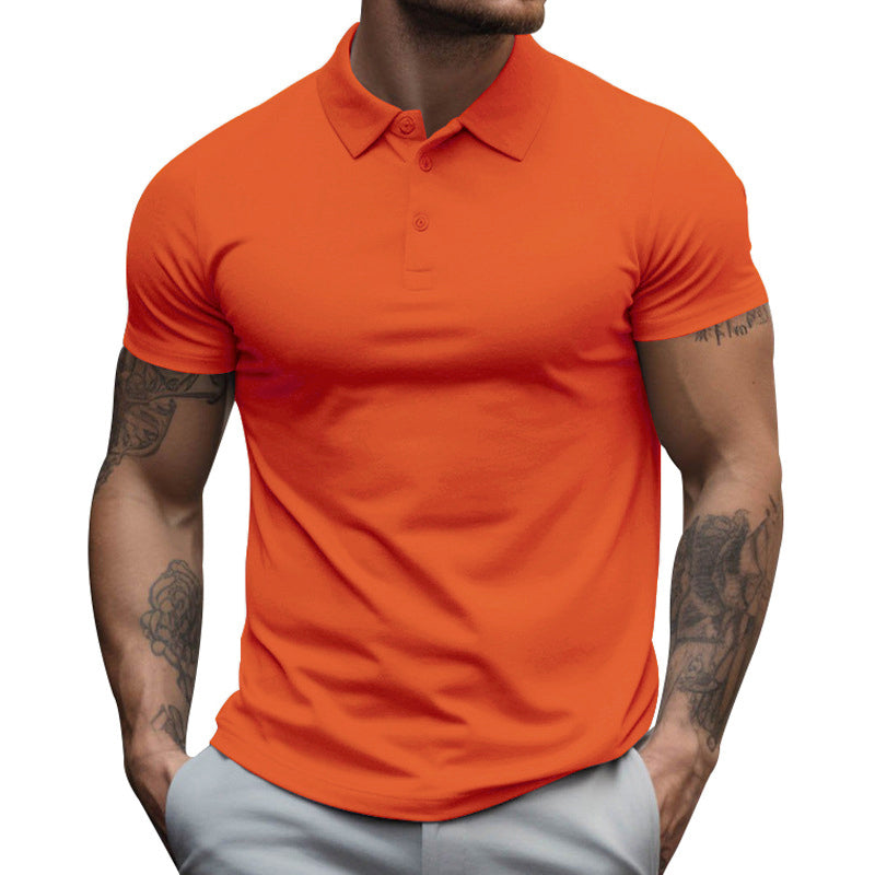 Men's Classic Fit Short Sleeve Polo Shirt in Solid Colors 12345678